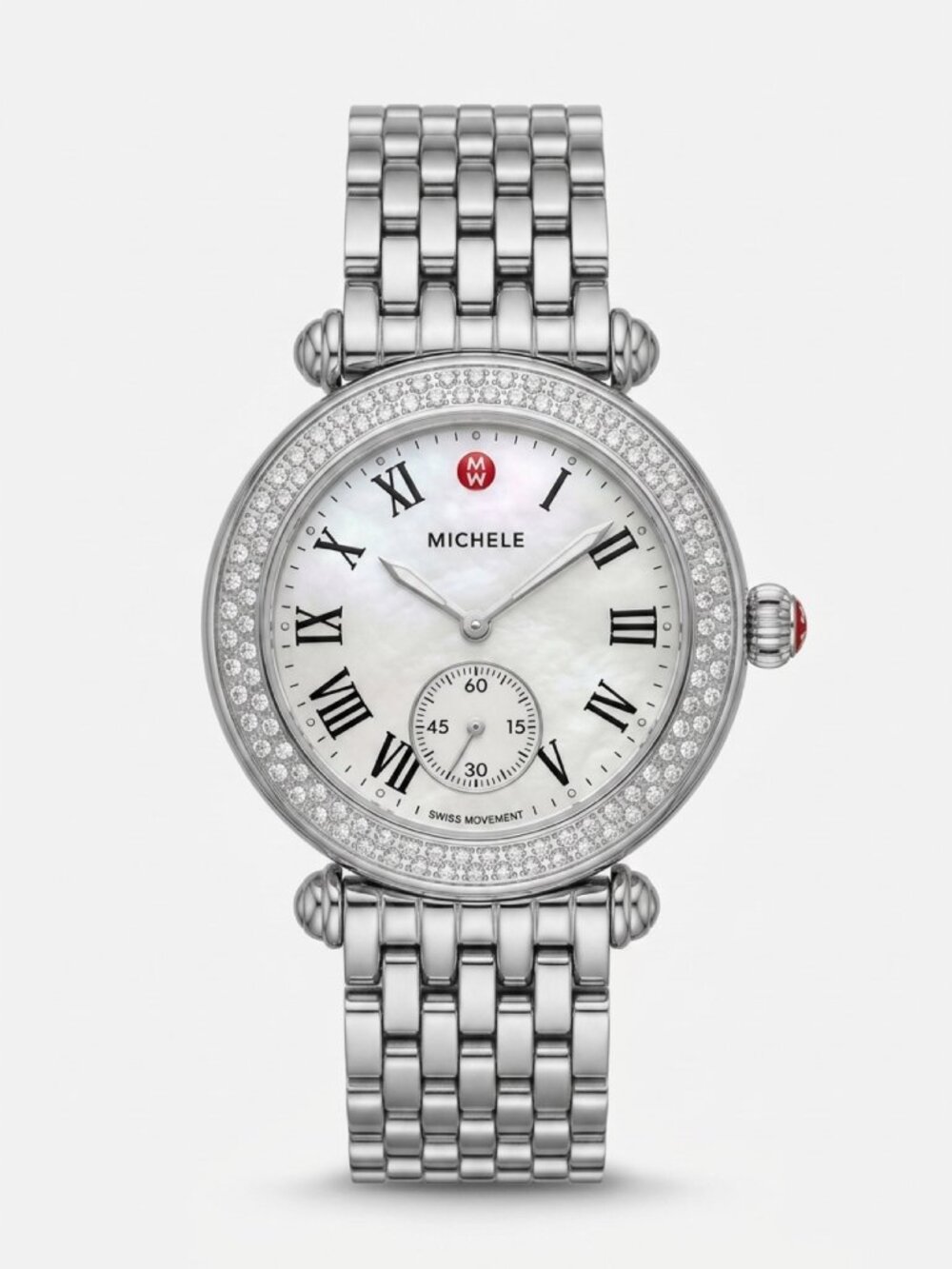 Michele Caber Stainless Steel Diamond Watch MWW16A000001